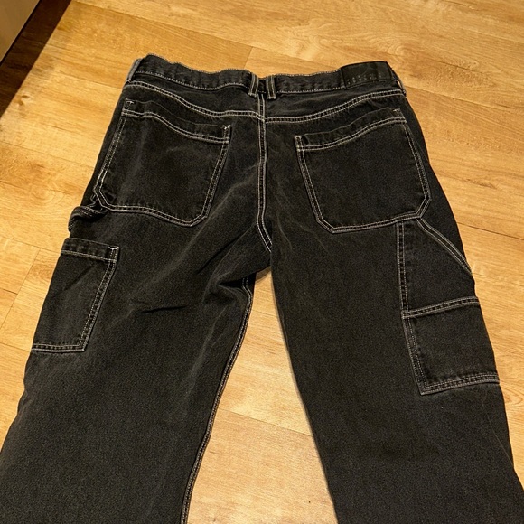 Pacsun Dylan Baggy Denim Jeans Carpenter Contrast Stitch Black 34 x 32 - Picture 7 of 7